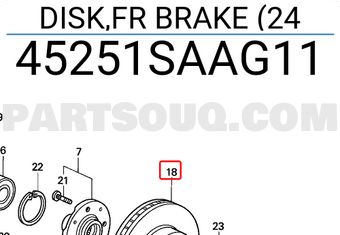 Honda 45251SAAG11 DISK,FR BRAKE (24
