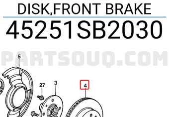 Honda 45251SB2030 DISK,FRONT BRAKE