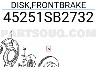 Honda 45251SB2732 DISK,FRONTBRAKE