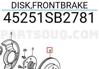 Honda 45251SB2781 DISK,FRONTBRAKE