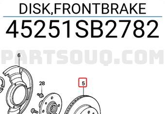 Honda 45251SB2782 DISK,FRONTBRAKE