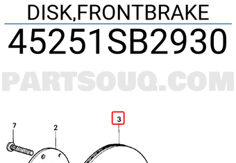 Honda 45251SB2930 DISK,FRONTBRAKE