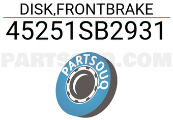 Honda 45251SB2931 DISK,FRONTBRAKE