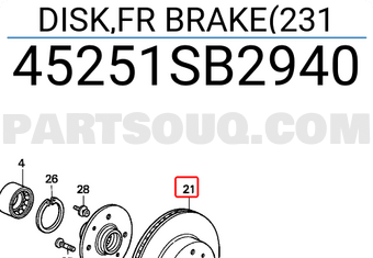 Honda 45251SB2940 DISK,FR BRAKE(231