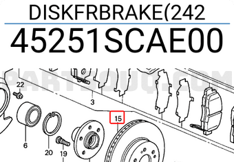 Honda 45251SCAE00 DISKFRBRAKE(242