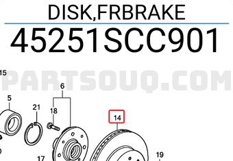 Honda 45251SCC901 DISK,FRBRAKE