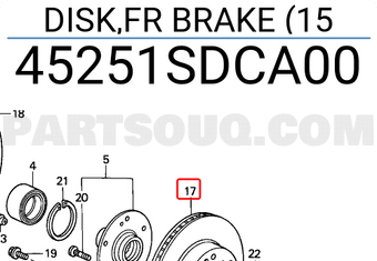 Honda 45251SDCA00 DISK,FR BRAKE (15