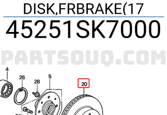 Honda 45251SK7000 DISK,FRBRAKE(17