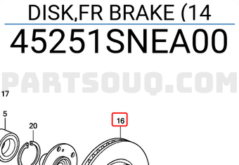 Honda 45251SNEA00 DISK,FR BRAKE (14