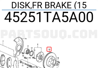 Honda 45251TA5A00 DISK,FR BRAKE (15