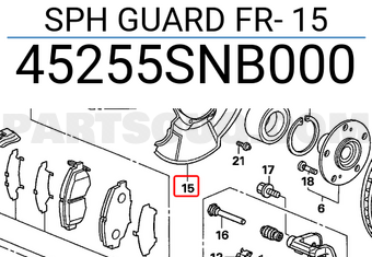 Honda 45255SNB000 SPH GUARD FR- 15