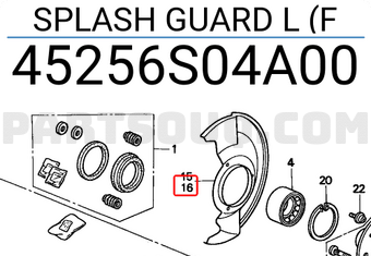 Honda 45256S04A00 SPLASH GUARD L (F