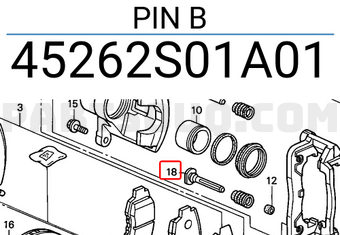 Honda 45262S01A01 PIN B