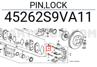 Honda 45262S9VA11 PIN,LOCK