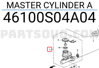 Honda 46100S04A04 MASTER CYLINDER A