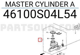 Honda 46100S04L54 MASTER CYLINDER A
