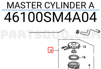 Honda 46100SM4A04 MASTER CYLINDER A