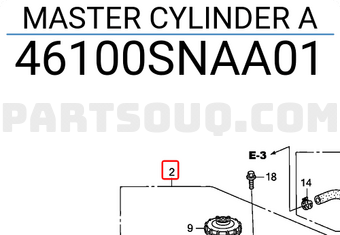 Honda 46100SNAA01 MASTER CYLINDER A