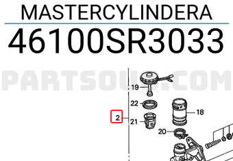 Honda 46100SR3033 MASTERCYLINDERA
