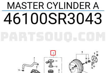 Honda 46100SR3043 MASTER CYLINDER A