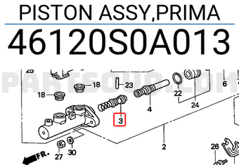 Honda 46120S0A013 PISTON ASSY,PRIMA