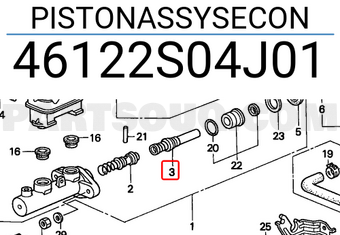 Honda 46122S04J01 PISTONASSYSECON