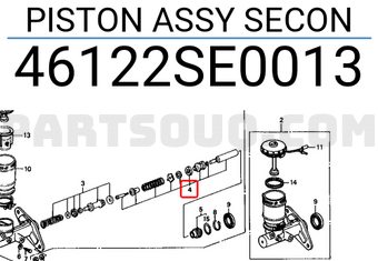 Honda 46122SE0013 PISTON ASSY SECON