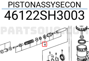 Honda 46122SH3003 PISTONASSYSECON