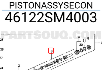Honda 46122SM4003 PISTONASSYSECON