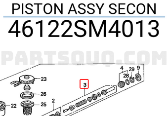 Honda 46122SM4013 PISTON ASSY SECON