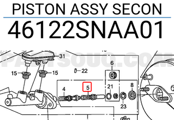 Honda 46122SNAA01 PISTON ASSY SECON