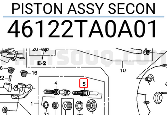 Honda 46122TA0A01 PISTON ASSY SECON