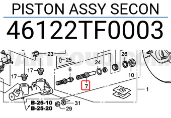 Honda 46122TF0003 PISTON ASSY SECON