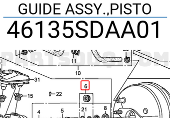 Honda 46135SDAA01 GUIDE ASSY.,PISTO