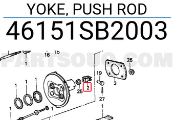 Honda 46151SB2003 YOKE, PUSH ROD