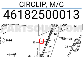 Honda 46182500013 CIRCLIP, M/C