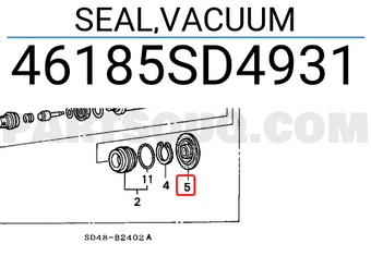 Honda 46185SD4931 SEAL,VACUUM