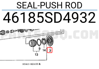 Honda 46185SD4932 SEAL-PUSH ROD