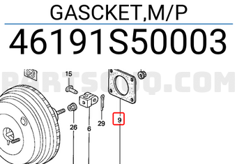 Honda 46191S50003 GASCKET,M/P