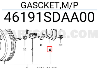 Honda 46191SDAA00 GASCKET,M/P