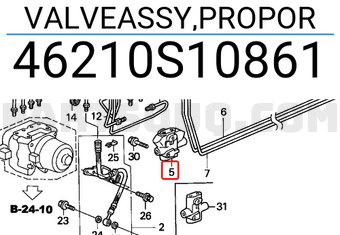 Honda 46210S10861 VALVEASSY,PROPOR