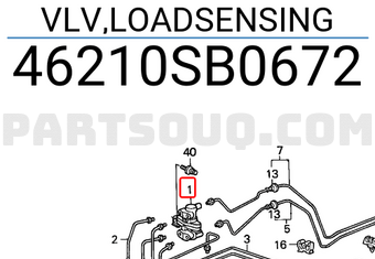 Honda 46210SB0672 VLV,LOADSENSING