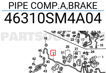 Honda 46310SM4A04 PIPE COMP.A,BRAKE