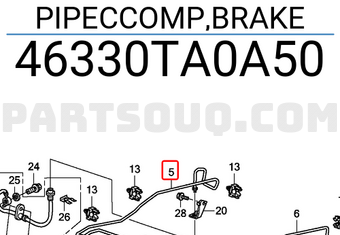 Honda 46330TA0A50 PIPECCOMP,BRAKE