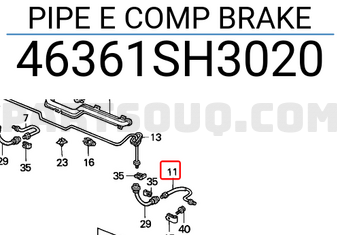 Honda 46361SH3020 PIPE E COMP BRAKE