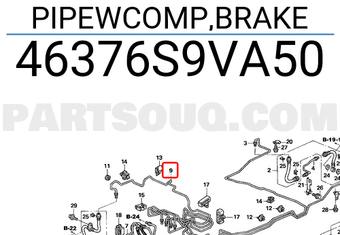 Honda 46376S9VA50 PIPEWCOMP,BRAKE