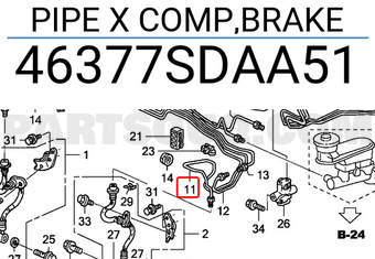 Honda 46377SDAA51 PIPE X COMP,BRAKE