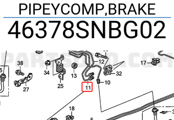 Honda 46378SNBG02 PIPEYCOMP,BRAKE