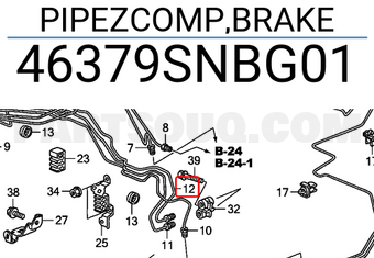 Honda 46379SNBG01 PIPEZCOMP,BRAKE