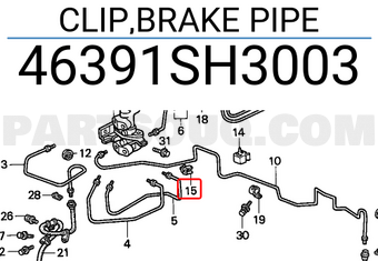 Honda 46391SH3003 CLIP,BRAKE PIPE